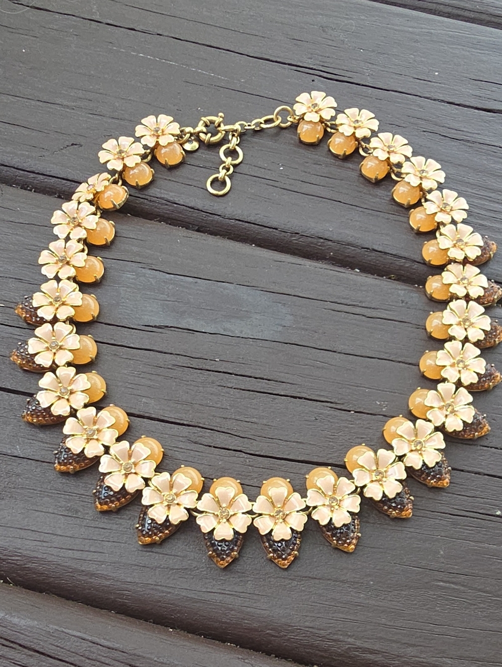 J. Crew Floral Amber Statement Necklace - Women Jewelry